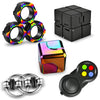 Dr.Kbder Fidget Toy Set - 5 Pcs Plastic Office Gadgets for Stress Relief, Black, Ideal for Teens and Adults