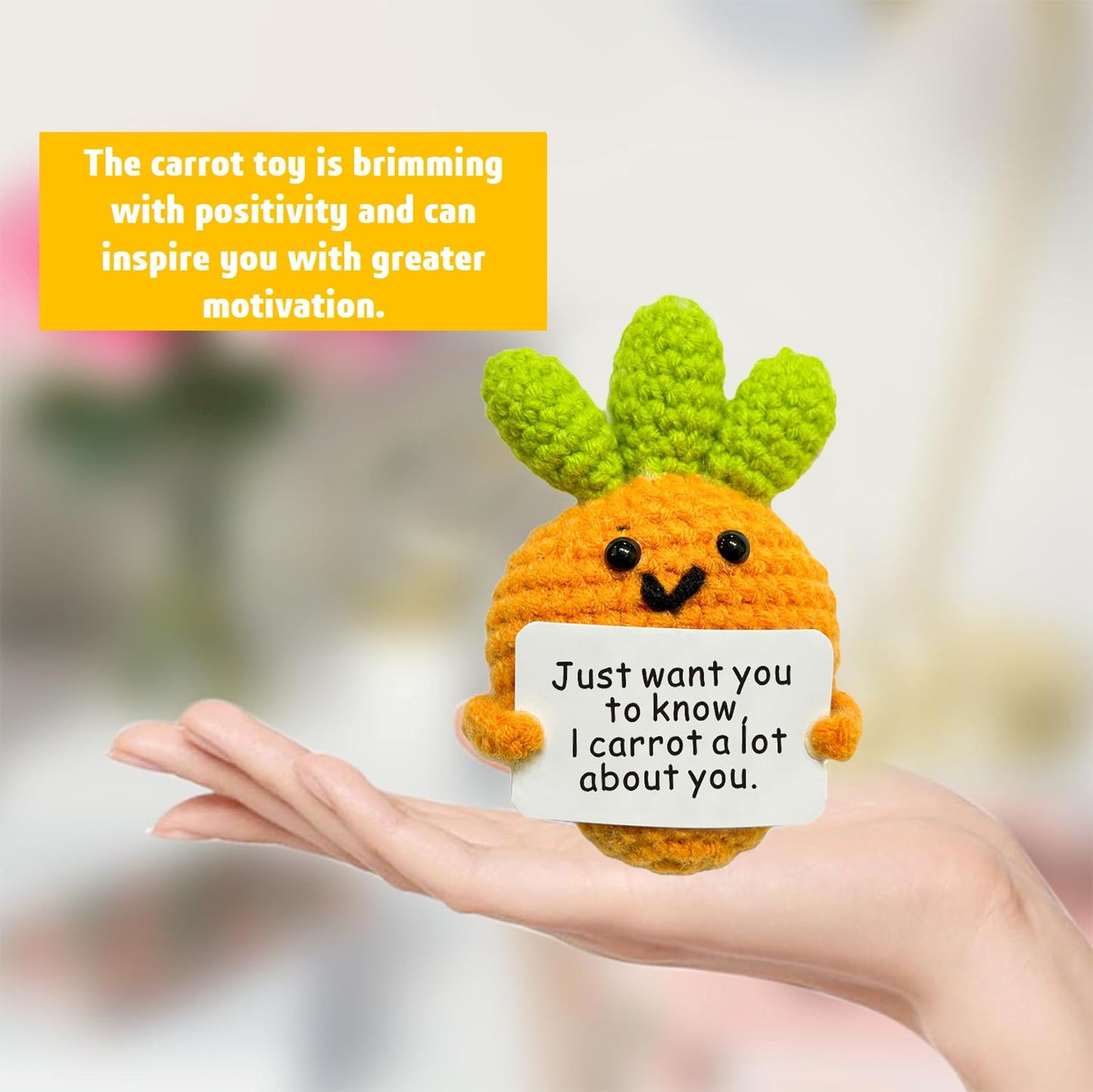 Aabxx Funny Mini Positive Potato,3 In Cute Crochet Doll With Positive Card,Soft Wool Knitting Toy Decoration Encouragement Suppo