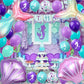Morofme 22Pcs Mermaid Theme Balloons Mermaid Tail Balloon Sea Shells Confetti Latex Balloons Purple Teal Balloon Helium Foil Ocean Decorations For Girls Ocean Under The Sea Theme Party