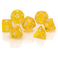 chessex Manufacturing cHX23072 Board game cube - Translucent Yellow & White - Set of 7