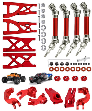 RCMYou Upgrades Part for 1/10 ARRMA Vorteks/Granite/Senton 4x4 3S Blx & Mega 550,Front Rear Drive Shaft,Front Rear Suspension Ar