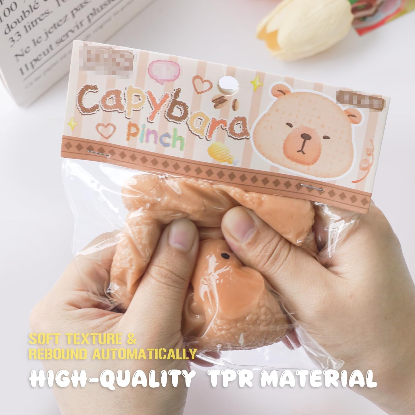 Taba Squishy Toys  Cat Paw Cute Kawaii Squeeze Toys  Sticky Squishy Fidget Toys Silicone Squeeze Toy for Stress Relief Cute Soft Toys Best Gift for Anniversary (Yarn)