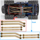 Rclions Higher Extra Clearance Rc Links Linkage Set For 1/24Th Axial Scx24 Bronco C10 Jlu Crc Rc Crawler Car Upgrades Parts (Gol