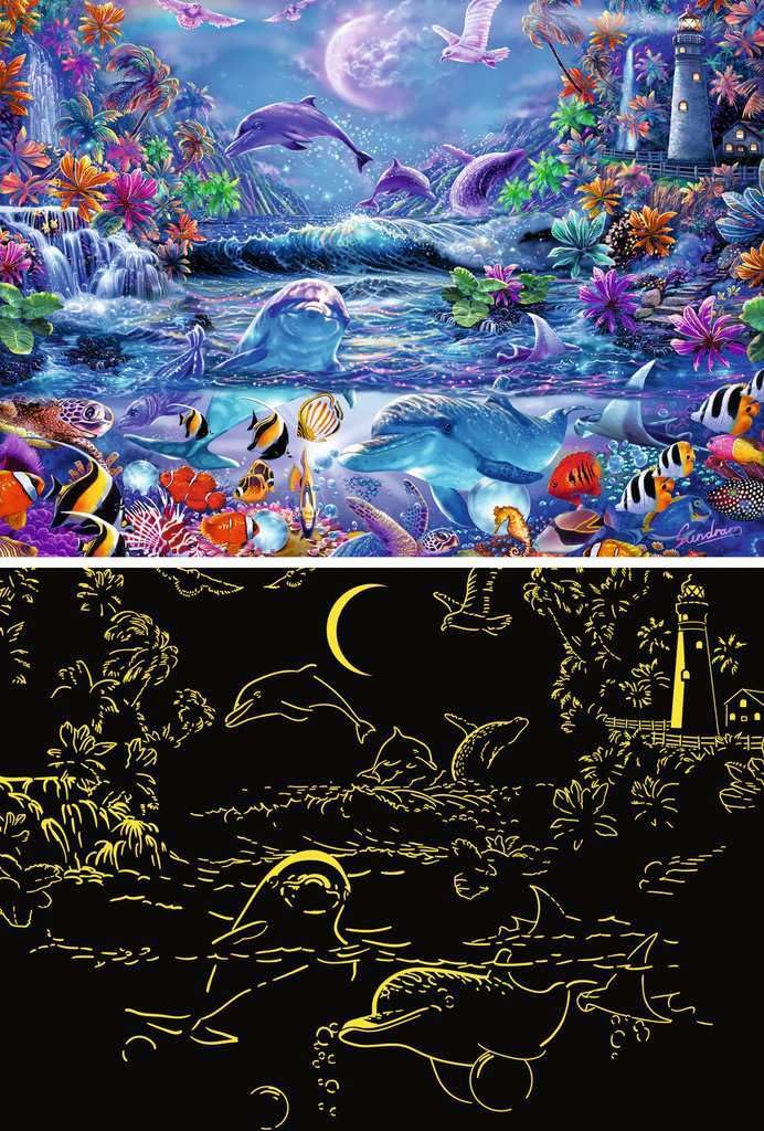 Ravensburger 500 Piece Jigsaw Puzzle - Moonlit Magic, Handcrafted in Germany, Multi-Color, Model 12000478