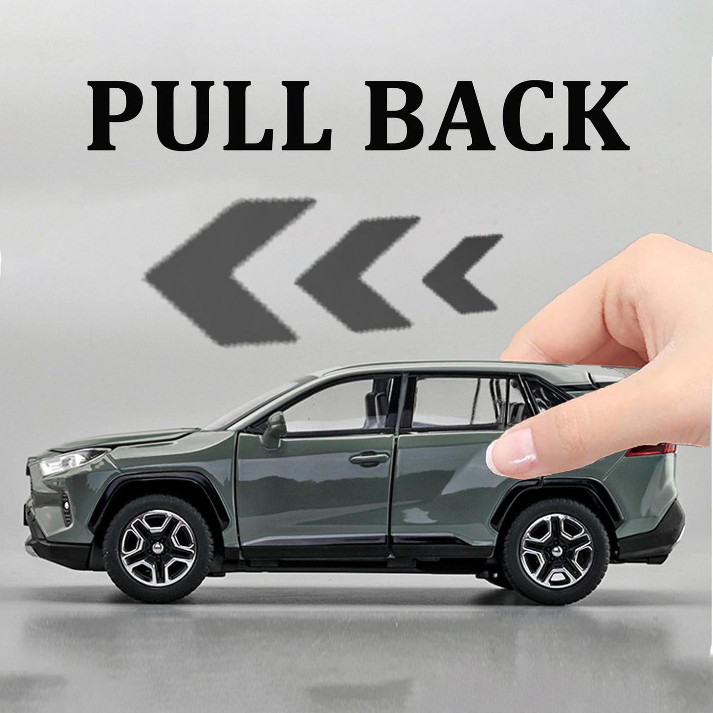 Toy Car Rav4 Model Cars Pull Back Toys Diecast Cars 1/32 Metal Collect Car With Light And Sound Pull Back For Boys Children Age