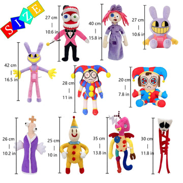 Vaoux 6 Pcs Digital Circus Plush Toy,The Amazing Plushies Toy,Stuffed Animal Plushie Doll Gift For Kids And Fans.