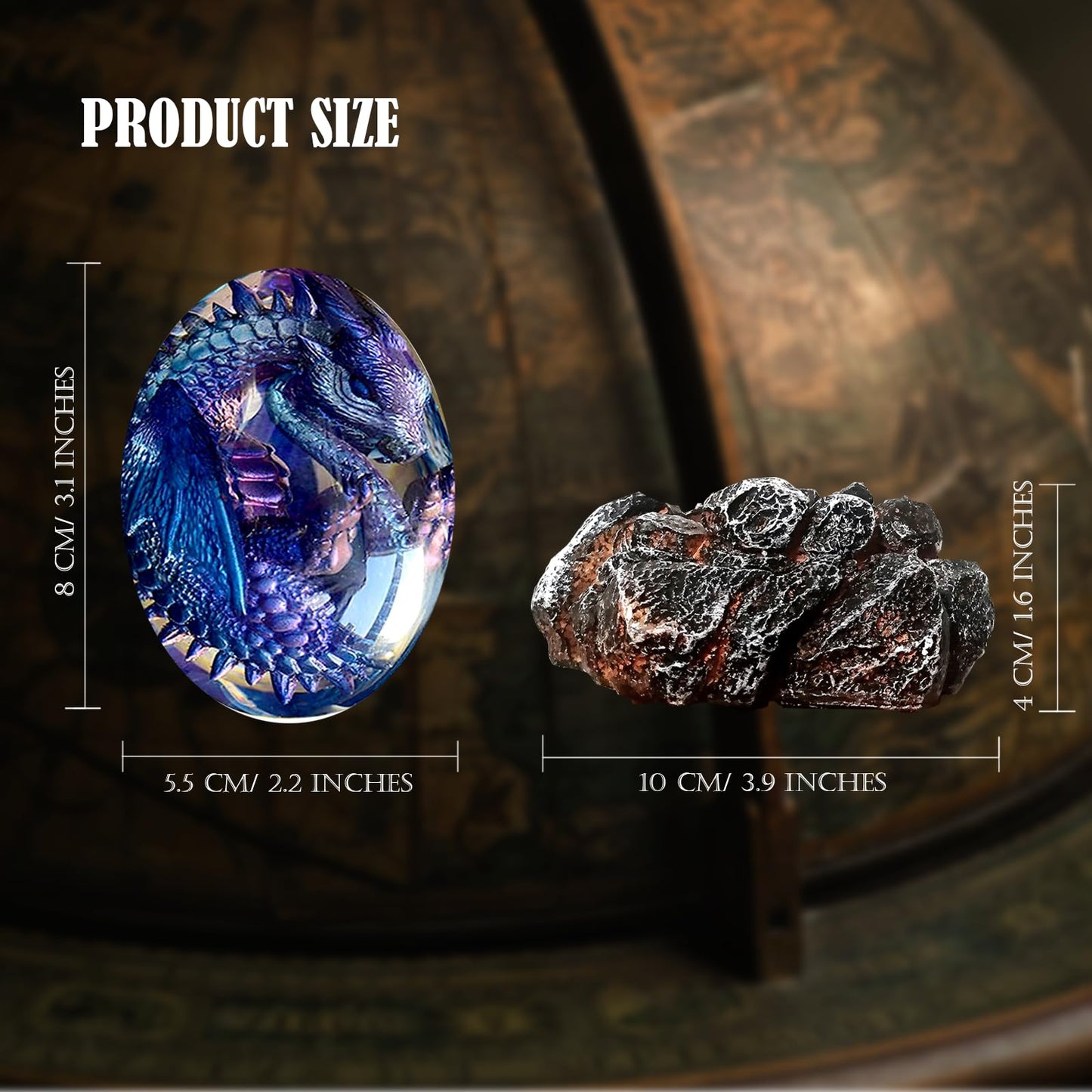 ACOCOFE Dragon Egg Sculpture - Handmade Resin Lava Dragon Souvenir, Purple with Base - Perfect Gift for Christmas, Birthdays, Graduation