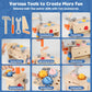 Vextronic Kids Tool Set, 38 PCS Wooden Montessori Toy Tools for Toddlers 1 2 3 4 5 6 with Tool Bench/Box, Play Toddler Tool Set,