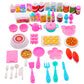 Miunana 43 Pcs Collectible Set Of Adorable Doll Food Tableware For Dollhouse Kitchen Set Mini Dollhouse Food Set For Dollhouse Game Party Toys