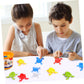 Kisangel 12pcs Plastic Jumping Frogs, Finger Pressing Bouncing Frog Toy with Bucket for Kids Easter Birthdays Party Favors, Mixe