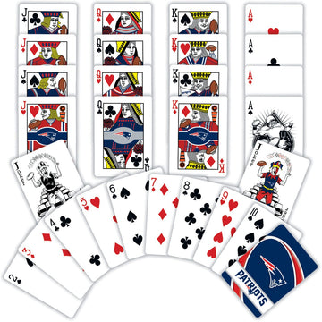 Masterpieces Family Games - Nfl New England Patriots Playing Cards - Officially Licensed Playing Card Deck For Adults, Kids, And Family
