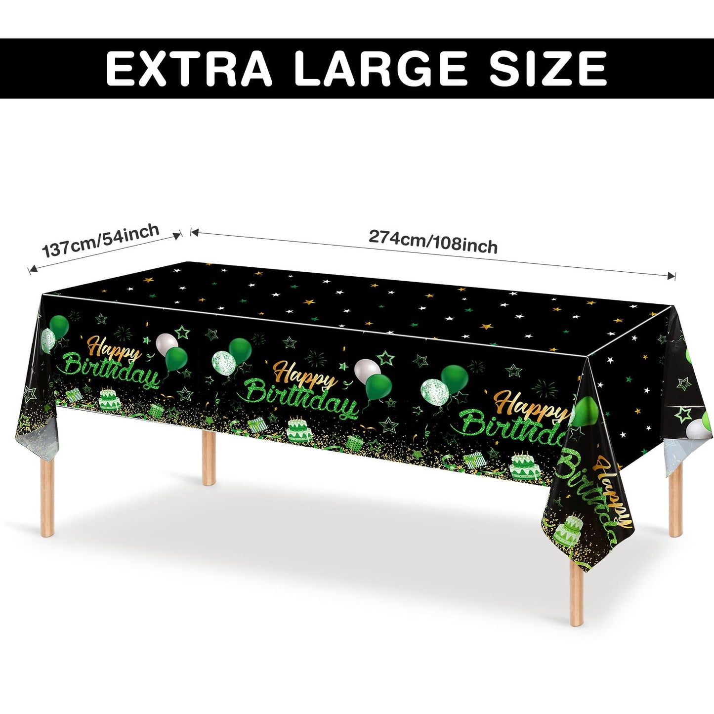 Breling 3 Pack Birthday Party Supplies Confetti Sprinkles Happy Birthday Tablecloths Starry Table Covers For Kids Adults Birthda