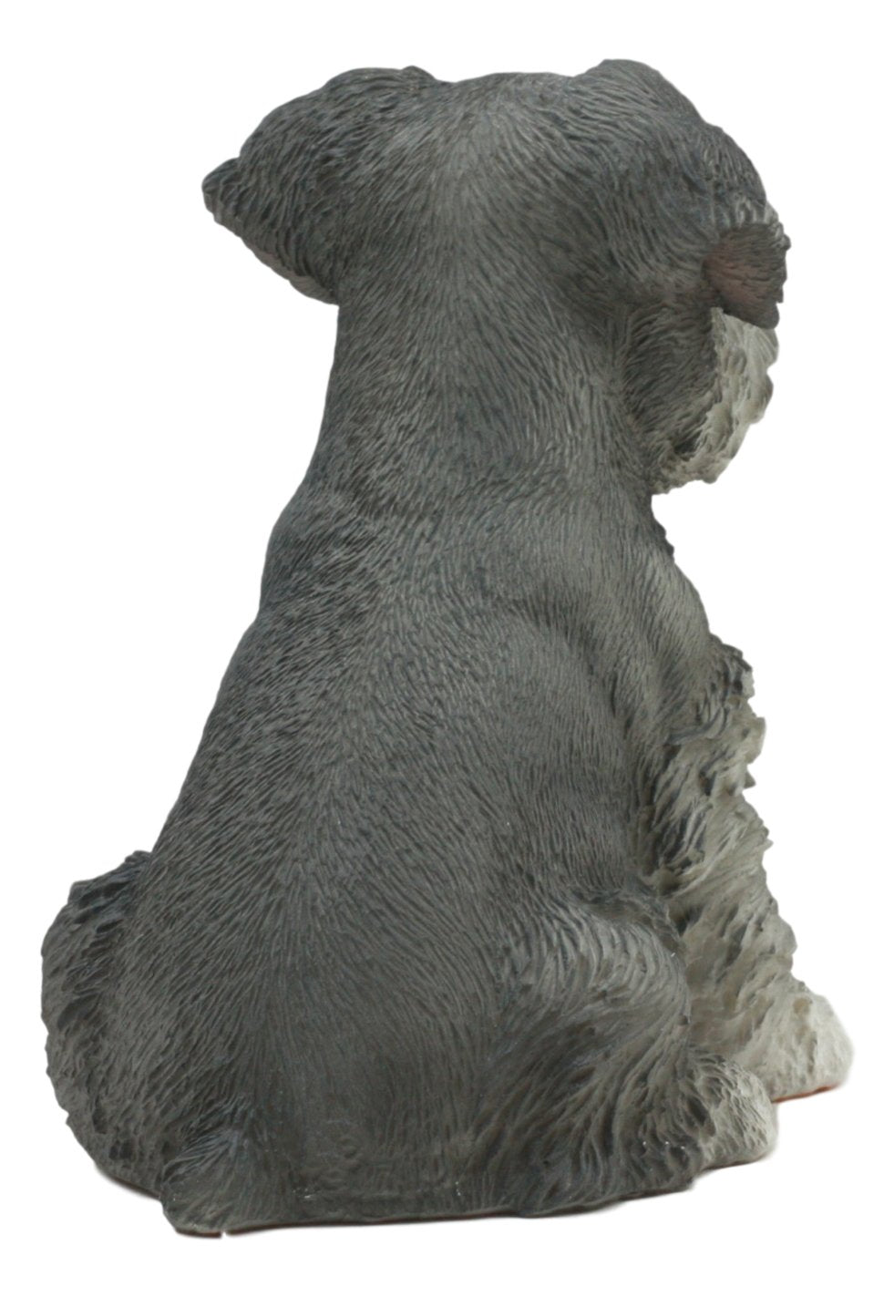 Ebros Realistic Miniature Schnauzer Puppy Statue 5.75' Tall Animal Dog Collectible Lifelike Schnauzer Figurine Decor