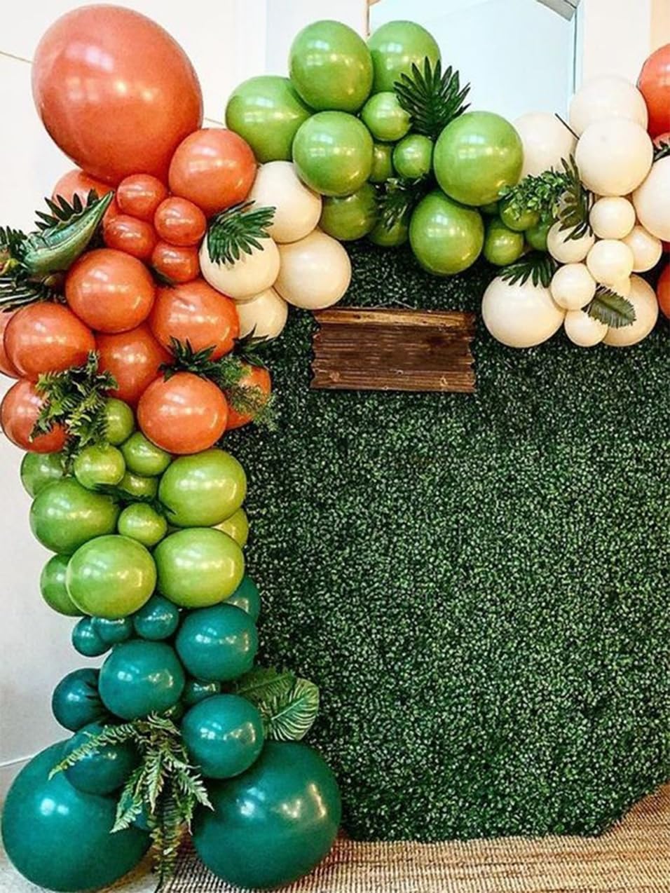 Dinosaur Balloon Arch, Dinosaur Balloon Garland Kit, Retro Green Orange Brown Balloons With Dinosaur Foil Balloon For Kids Dinos
