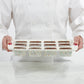 Trudeau Brownie Pan, 12 Cavity Nonstick Bakeware, Silicone, White Confetti/Fuchsia, Model 05120125, Dishwasher Safe