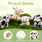 Tezituor 4 Pcs Cow Stuffed Animal Bulk 10'' Cow Plush Toys Soft Cow Plushies Farm Animal Party Decor Christmas Birthday Gifts Fo