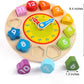 Learn To Tell Time Wooden Shape Sorting Clock Montessori Learning Toy