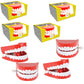 The Dreidel Company Wind Up Teeth Chomping & Chattering Teeth Toys For Kids Birthday Party Favors, Novelty And Gag Gifts, 2.5' Inches (4-Pack)