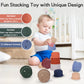 Maliton Stacking Cups Toy, Fun Educational Soft Silicone Baby Stacking Cups, With Number Letter Animal, Toddler Stacking Toys Fo