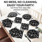 Qyeahkj 100 Pcs 2000S Party Plates Napkins Forks Set Black Heart Tableware Supplies Y2K Theme Birthday Party Decoration Early 20
