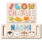 Ingifta Name Puzzle for Kids Personalized  Custom Baby Easter Gifts with Engraved Text on Back  Wooden Puzzle Toddlers Baby Boy Girl 1st Birthday for 1 Year Old