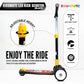 Kidsmate Leo Kick Scooter for Kids, 3 Adjustable Height Scooter, Foldable & Attractive PVC Wheels with Rare Brakes for Kids (Bla