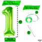 Katchon, Green One Balloon For First Birthday - 40 Inch | Green Number 1 Balloon For First Birthday | Wild One Balloons For Boys | Number 1 Balloons For Dinosaur Birthday Party Supplies 1 Year Old