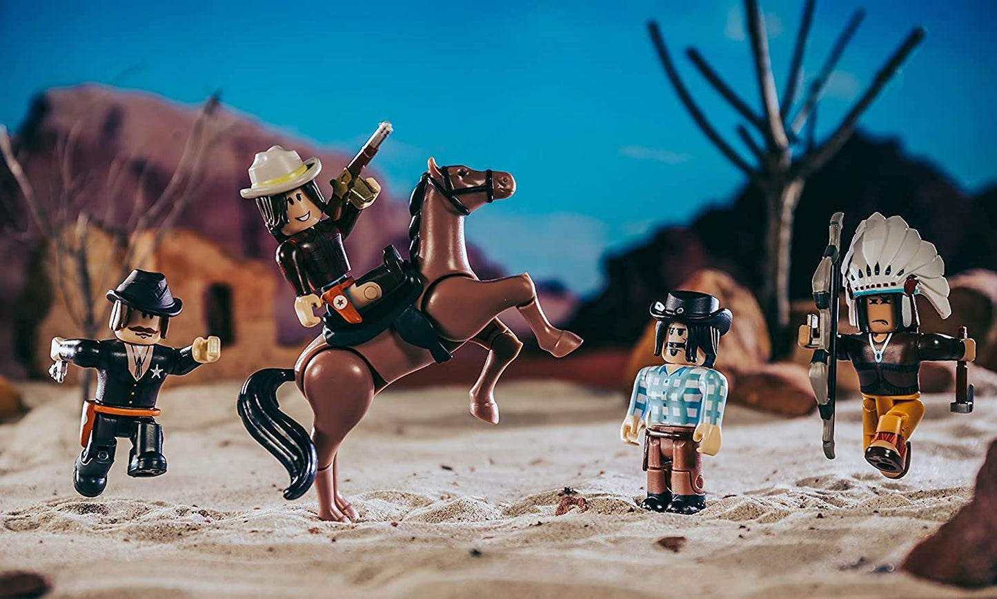 Roblox Action Collection - The Wild West Five Figure Pack [Includes limited availability Virtual Item]