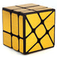 Tanch Mirror Wheel Speed Cube 3X3 Windmill Twisty Skewb Cube Puzzle Toy Gold