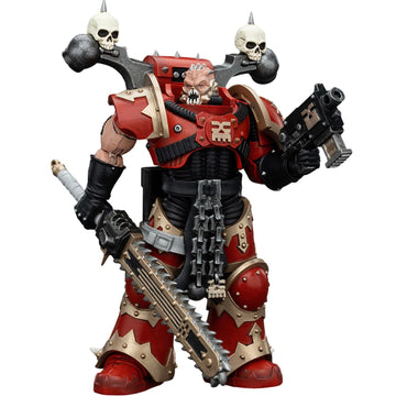 Joytoy Warhammer 40K World Eaters, World Eaters Khorne Berzerker With Eviscerator Chainsword 1/18 Action Figure, Dedicated To Yo
