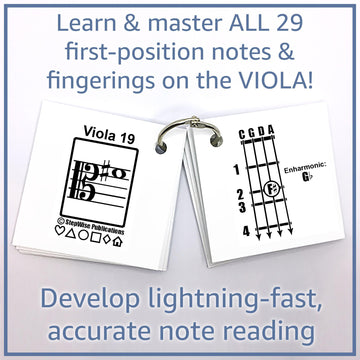 Stepwise Publications Music Flash Cards: Learning Games With Notes, Instrument Fingerings, & Music Theory (Viola)