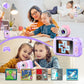 ARNSSIEN 2.4 Purple Kid Camera - Digital Selfie Camera with 180° Flip Lens & Playback Game for Ages 4-11, Perfect Christmas/Birthday Gift