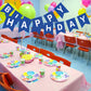 Hooqict Blue Happy Birthday Banner Sign For Backdrop Blue Birthday Decorations For Men Baby Boys 1St 2Nd 3Rd Party Banner Garland Bunting Flag Wall Door Decorations Supplies