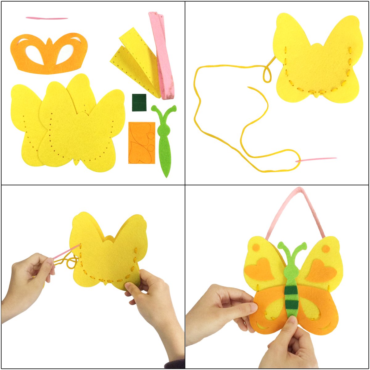 Wrapables DIY Novelty Party Purse (Set of 3), Butterfly, Cupcake, Owl