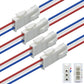 Zjwzjh 4 Pairs 3-Pin Servo Extension Cables Fl4.14Mm, Male To Female, 3 Circuit Wire Connector, Cord Wire Cable Suitable For Car