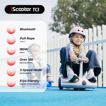 21.6V Electric Wiggle Car With Pedal And Pull Rope, 4 In 1 Swing Ride On Toy, Lithium Rechargeable Battery, 3 Speed, 100+ Lights