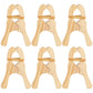 Simgoing 6 Pcs Wooden Play Clips For Kids Montessori And Waldorf Fort Building Kit Silk Clips Giant Wooden Handmade Fort Building For Blankets Silk Construction(White)