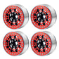RCLIONS 4pcs Aluminum 1.9inch RC Beadlock Wheel Rim Replacement Ring for 1:10 Crawler RC Car 1.9'' Wheels/Rims (Red)