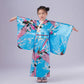 CRFASIBE Japanese Traditional Dress Kimono Robe for Kids Girls Yukata Kimono Anime Cosplay Robe