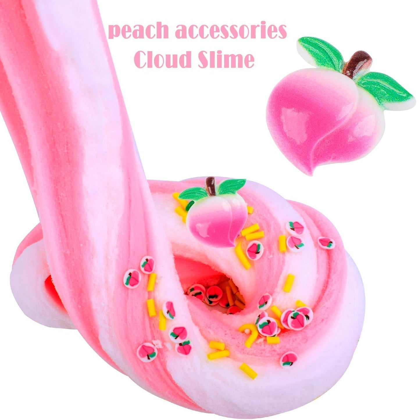 Pink Cloud Slime, With Cute Slime Charms, Super Soft And Non-Sticky, Diy Slime Kit For Girls, Party Favors, Gift And Birthday, S