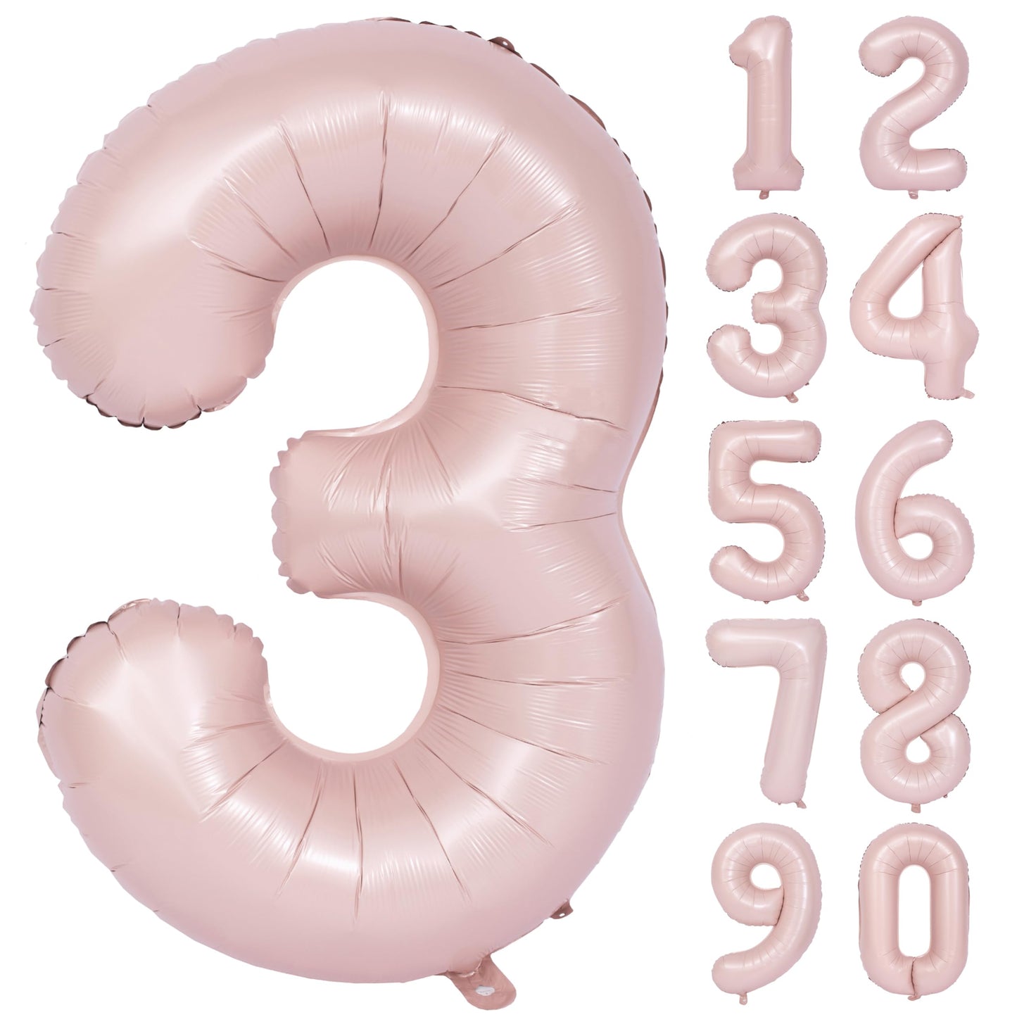 40 In Matte Pink Number Balloons Helium Foil Mylar Balloon Birthday Party Banquet Decoration Digital 3