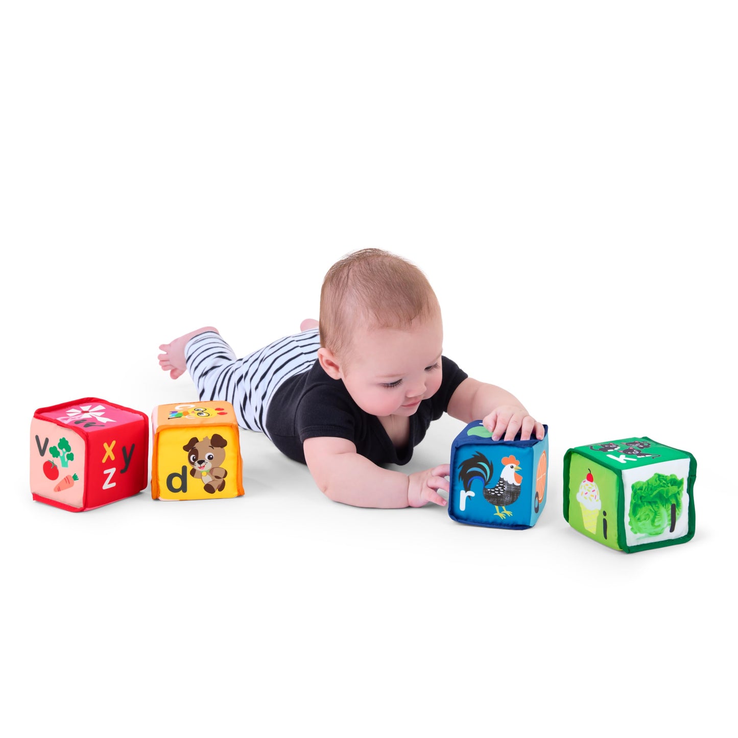 Baby Einstein Alpha Stacks Soft Blocks, Multisensory and Lightweight, Ages 3 Months and Up