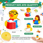Deekin 48 Pcs Teacher Themed Party Favors Rubber Ducks 2 Inch School Educator Events Award Gifts for Teacher Appreciation Cute I
