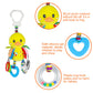 Funsland Baby Stroller Toy - Soft Plush Little Duck Teether Rattle for Infants 3-12 Months, Medium Size