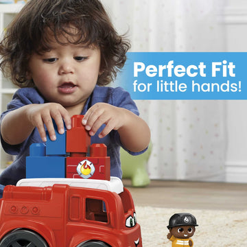 Mega Bloks First Builders Freddy Fire Truck Gcx09, Building Toys For Toddlers (6 Pieces)
