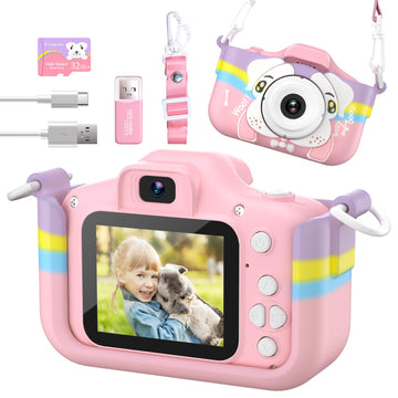 Kids Camera Toys For 3-12 Years Old Boys Girls Children 1080P Fhd Selfie Camera 48 Mp, Portable Toddler Digital Camera With Prot