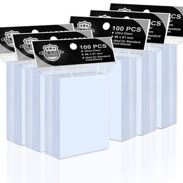 Vkshop 600Pcs Soft Clear Card Protectors Sleeves, Standard Trading Cards Fit For Penny Card Sleeves,Football,Magic, Baseball,Mtg