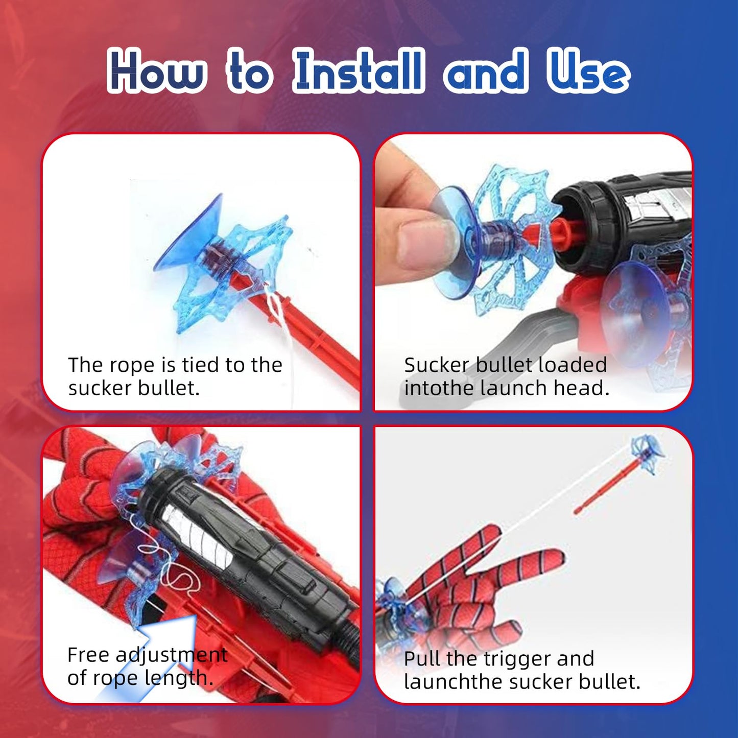 Dravf Spider Web Shooter Toy For Men And Kids, Super Spider Webs Shooters Hero With Wrist Toys Set Cool Stuff Funny For Christma