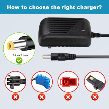 24V Charger for Kids Ride On Car Toys 24 Volt Battery Charger Wrangler SUV Kid Trax Dynacraft Toy Car Jeep ATV Quad (24v Battery