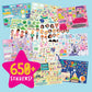 Craft-tastic Wall Sticker Playhouse - 3ft Tall Dreamhouse, Multi, Cardstock, Model CT1833T, 650+ Reusable Stickers